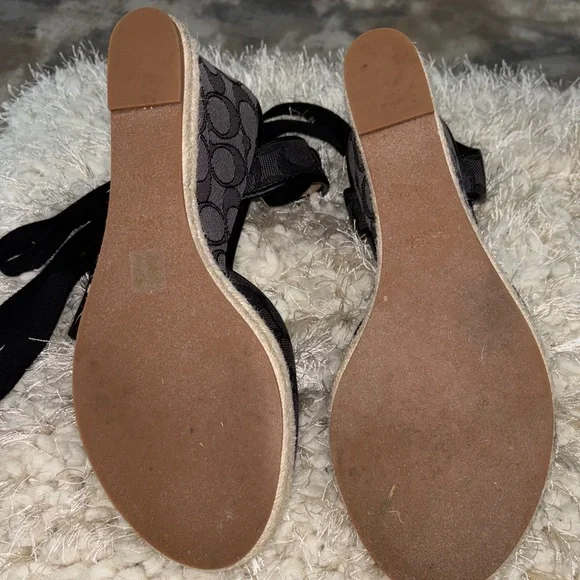 Coach Black Espadrille Sandals - Picture 5 of 7